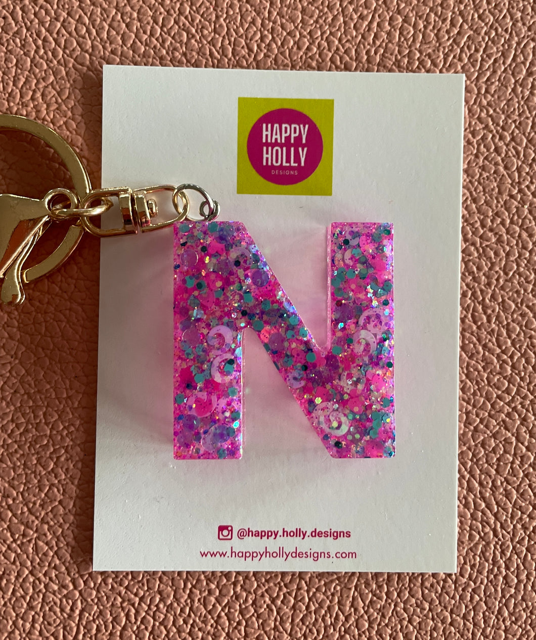 Alphabet keyring - N