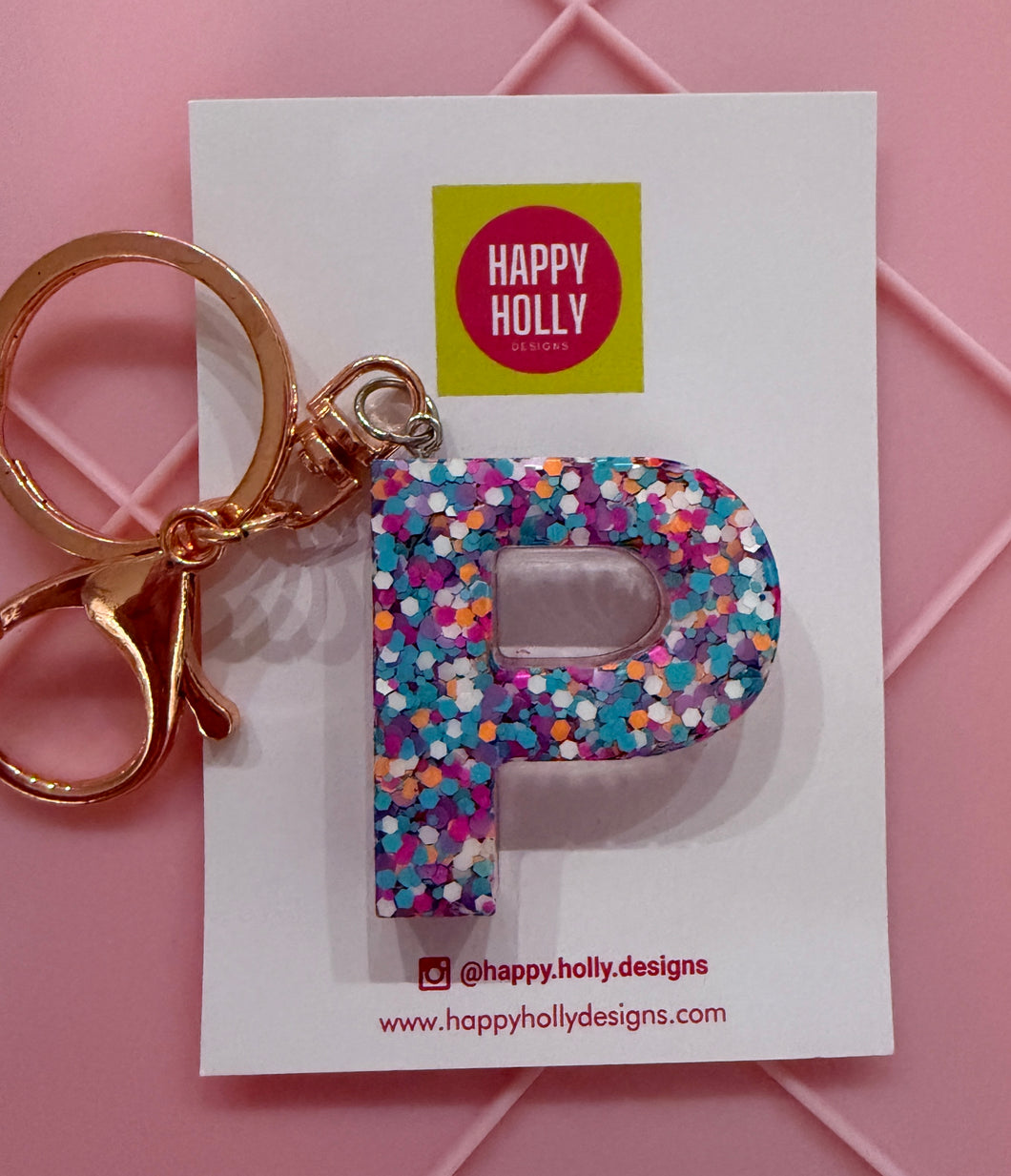 Alphabet Keyring - P