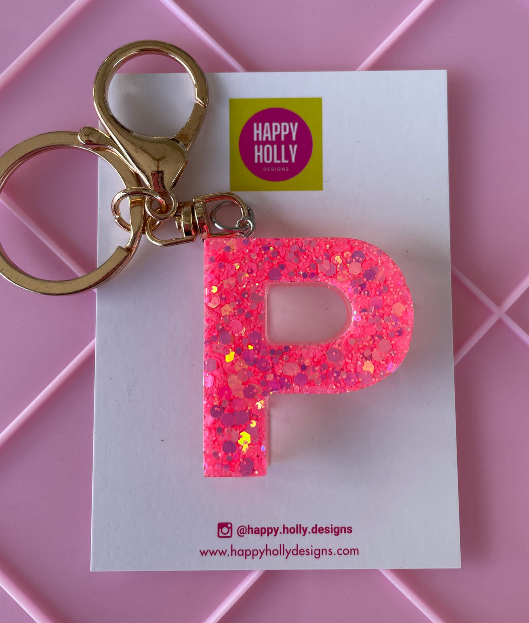 Alphabet Keyring - P