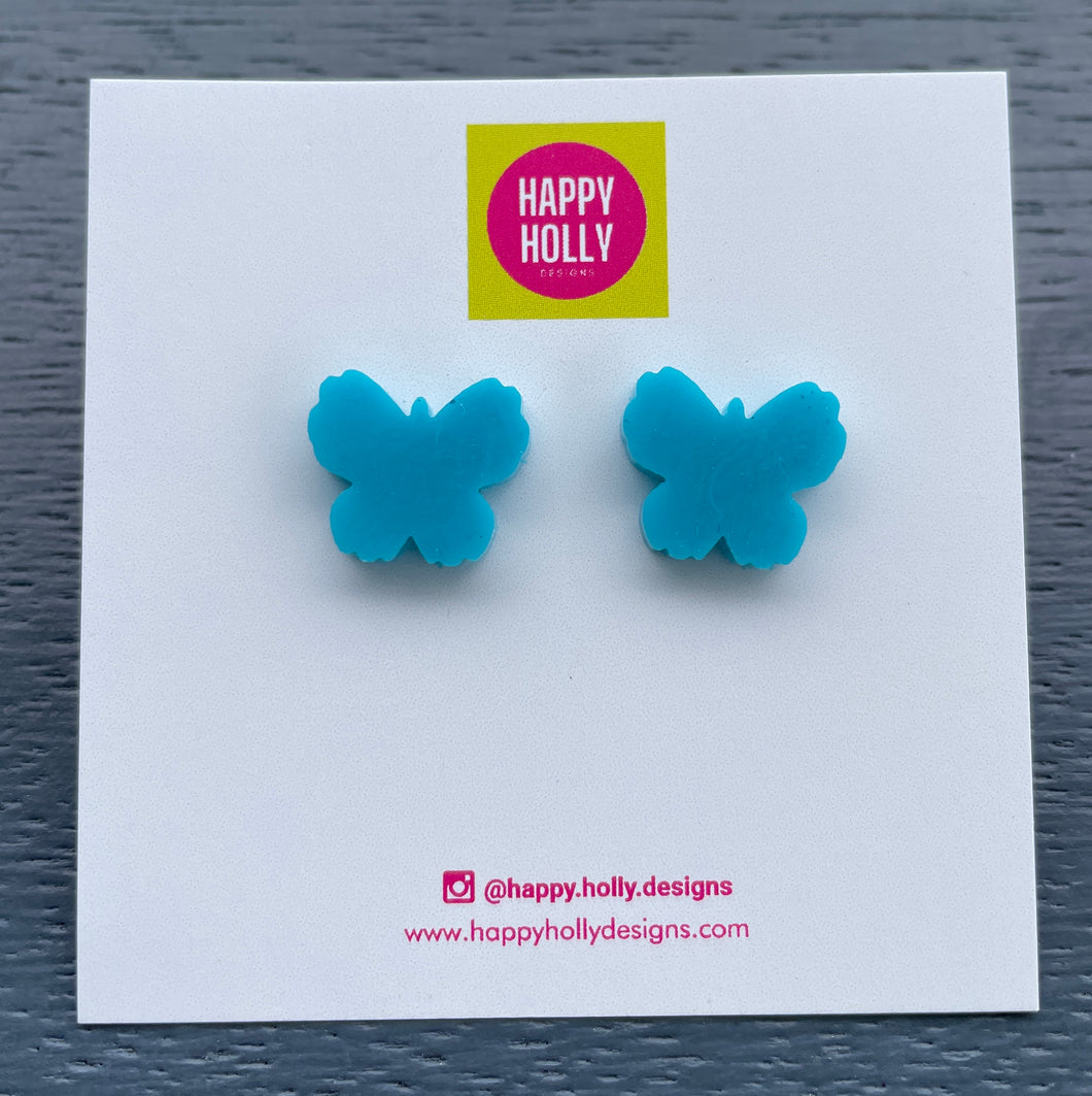 Butterfly earrings - aqua